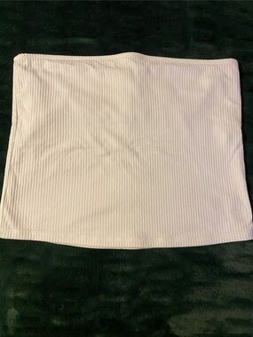 Old Navy White Ribbed Strapless Tank Top Tube Top